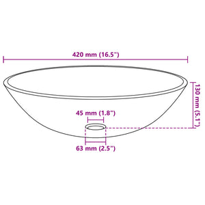Basin Tempered Glass 16.5"