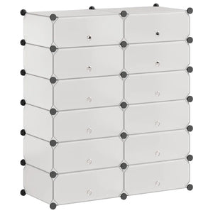 Interlocking Shoe Organizer with 12 Compartments