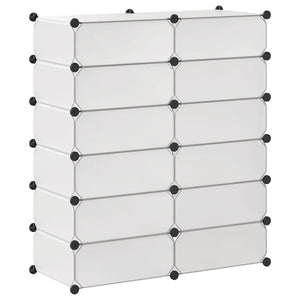 Interlocking Shoe Organizer with 12 Compartments