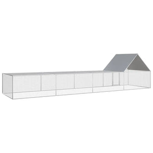 Chicken Coop 32.8'x6.6'x6.6'Galvanized Steel