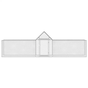 Chicken Coop 32.8'x6.6'x6.6'Galvanized Steel