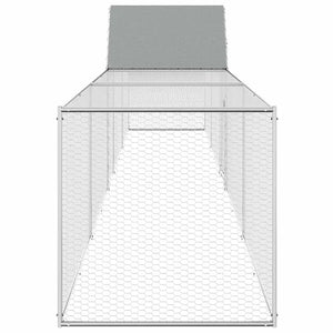 Chicken Coop 32.8'x6.6'x6.6'Galvanized Steel