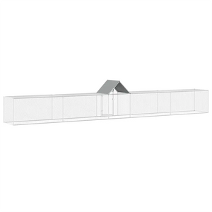 Chicken Coop 32.8'x6.6'x6.6'Galvanized Steel
