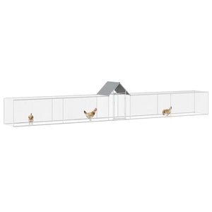 Chicken Coop 32.8'x6.6'x6.6'Galvanized Steel