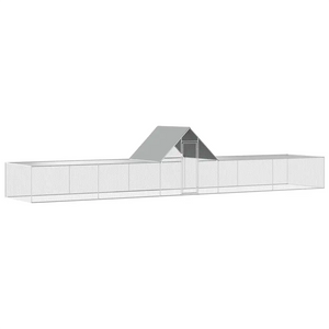 Chicken Coop 32.8'x6.6'x6.6'Galvanized Steel