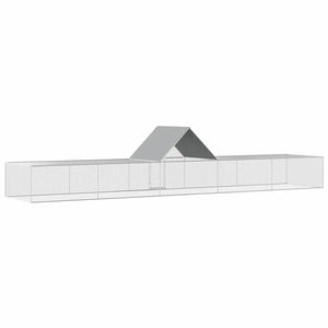 Chicken Coop 32.8'x6.6'x6.6'Galvanized Steel