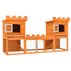 Outdoor Rabbit Hutch House Pet Cage Double House