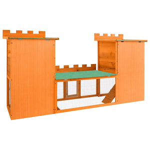 Outdoor Rabbit Hutch House Pet Cage Double House