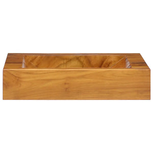 Basin Solid Wood Teak 19.7"x13.8"x3.9