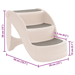 Folding Dog Stairs 19.7"x15"x15" Plastic