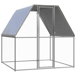 Chicken Cage and Gray 6.6‘x6.6‘x6.6‘ Galvanized Steel