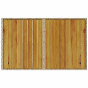 Patio Table with Wooden Top 43.3"x26.8"x27.6" Poly Rattan