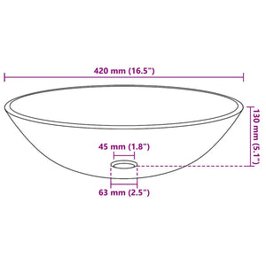 Basin Tempered Glass 16.5"