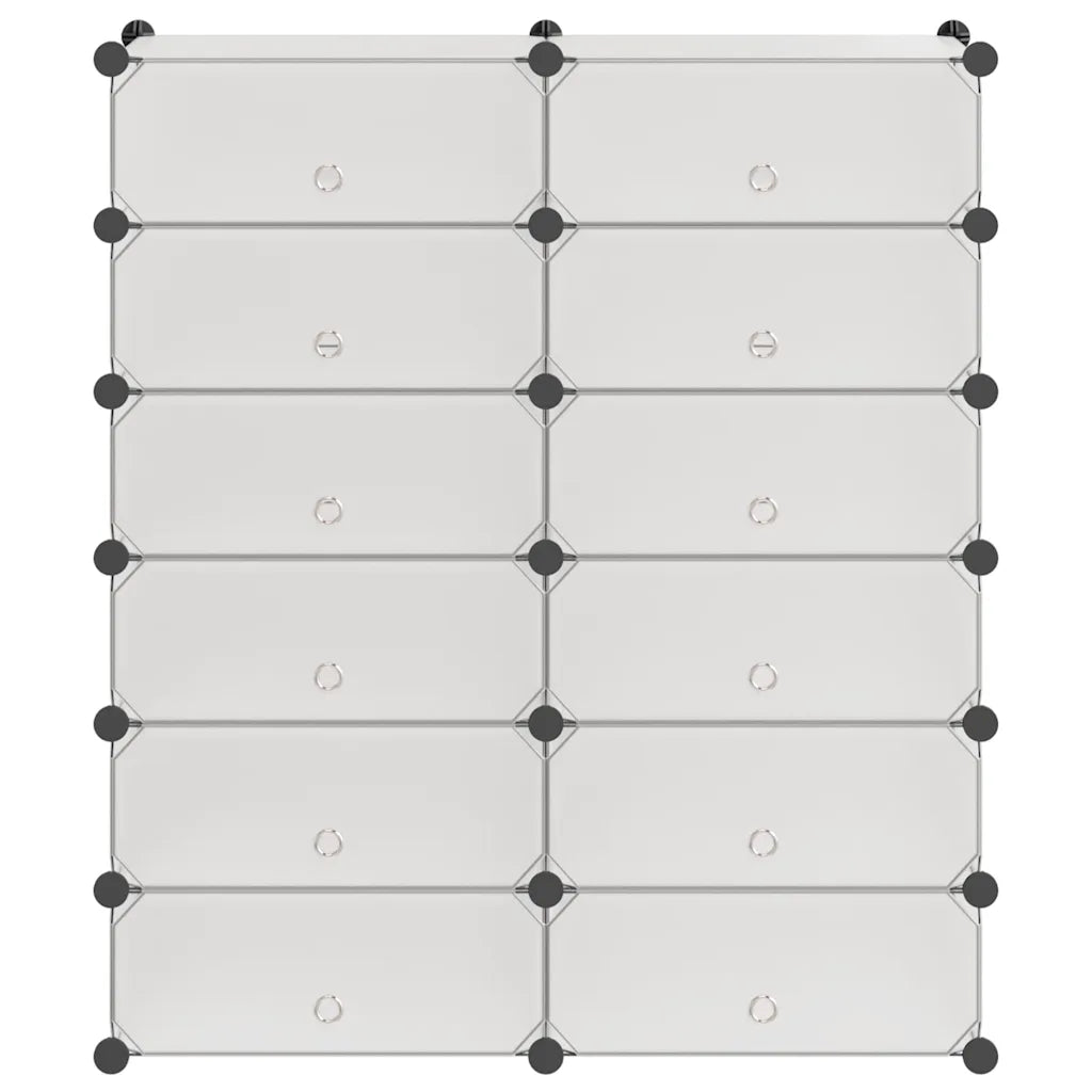 Interlocking Shoe Organizer with 12 Compartments
