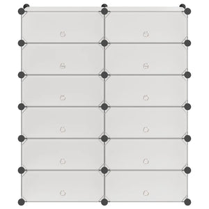 Interlocking Shoe Organizer with 12 Compartments