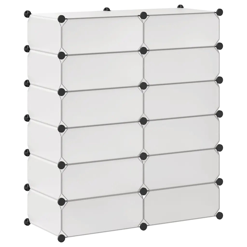 Interlocking Shoe Organizer with 12 Compartments