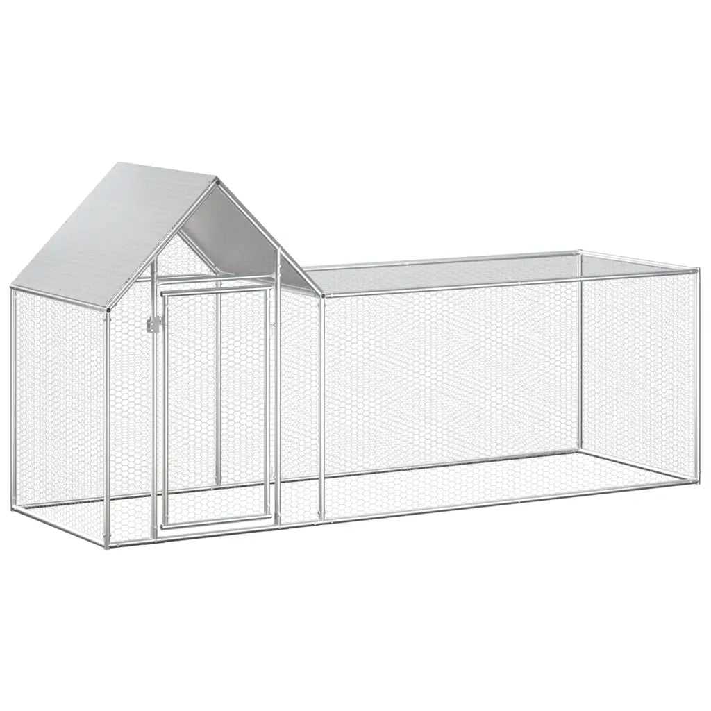 Chicken Coop 32.8'x6.6'x6.6'Galvanized Steel