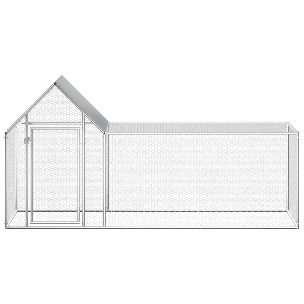 Chicken Coop 32.8'x6.6'x6.6'Galvanized Steel