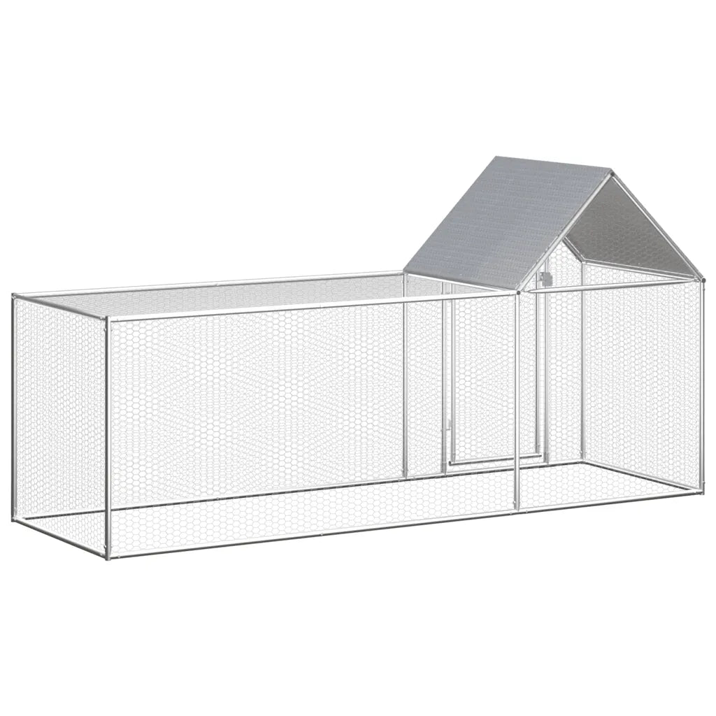 Chicken Coop 32.8'x6.6'x6.6'Galvanized Steel