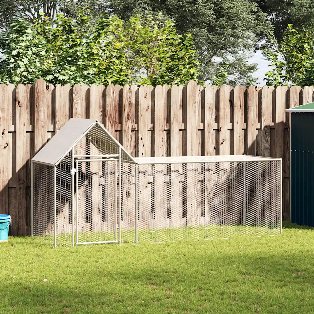 Chicken Coop 32.8'x6.6'x6.6'Galvanized Steel