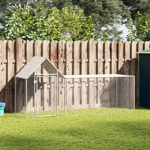 Chicken Coop 32.8'x6.6'x6.6'Galvanized Steel