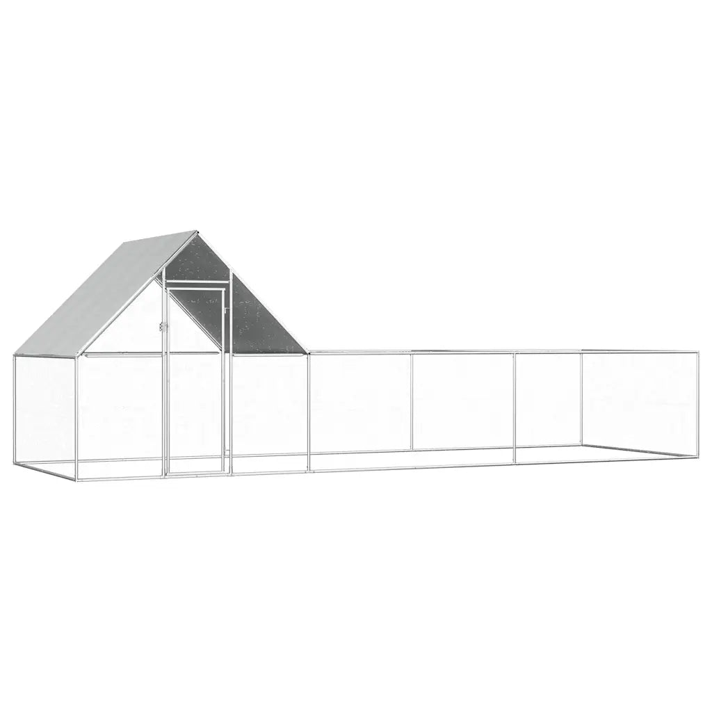 Chicken Coop 32.8'x6.6'x6.6'Galvanized Steel