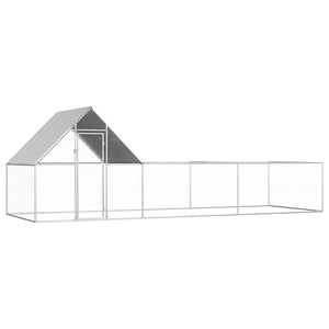 Chicken Coop 32.8'x6.6'x6.6'Galvanized Steel