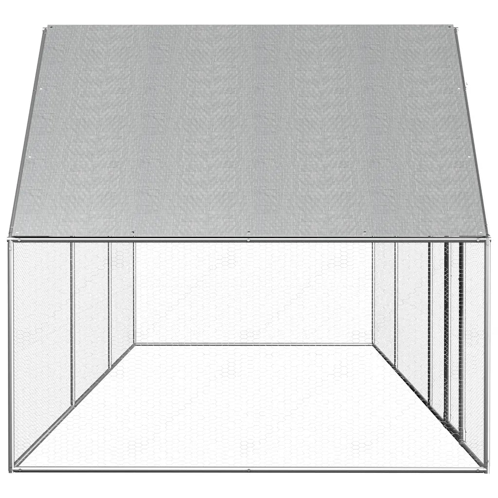 Chicken Coop 32.8'x6.6'x6.6'Galvanized Steel