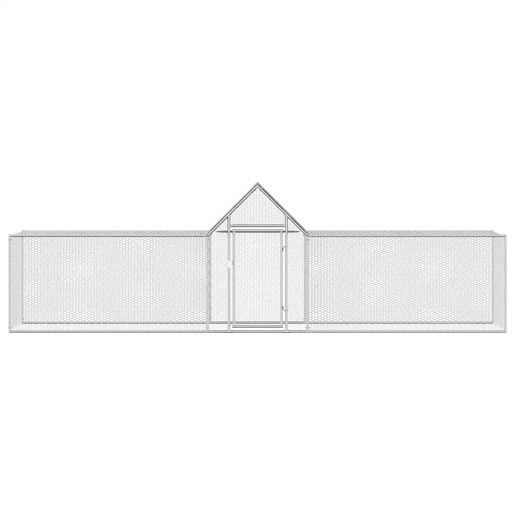 Chicken Coop 32.8'x6.6'x6.6'Galvanized Steel