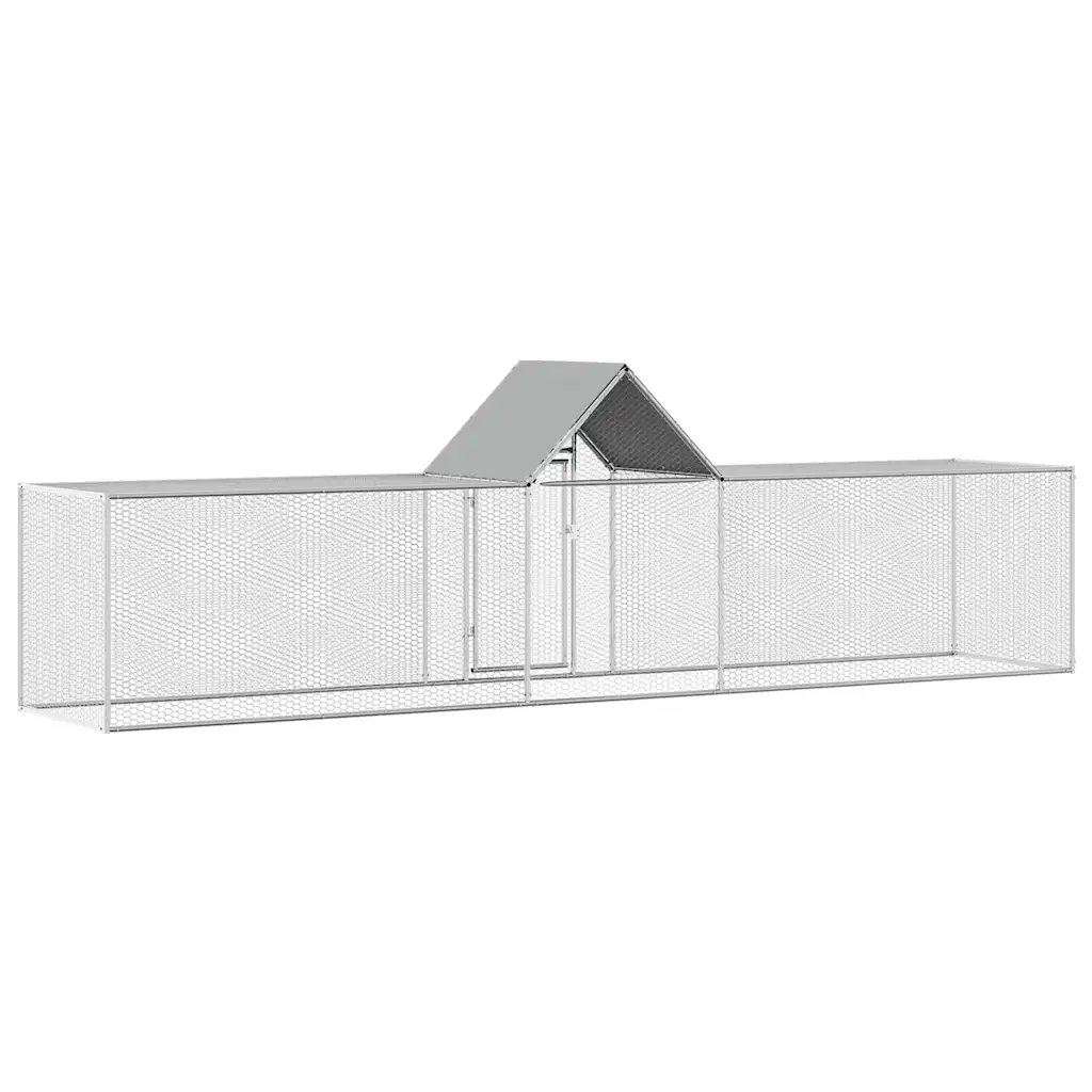 Chicken Coop 32.8'x6.6'x6.6'Galvanized Steel