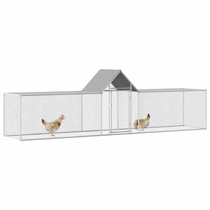 Chicken Coop 32.8'x6.6'x6.6'Galvanized Steel