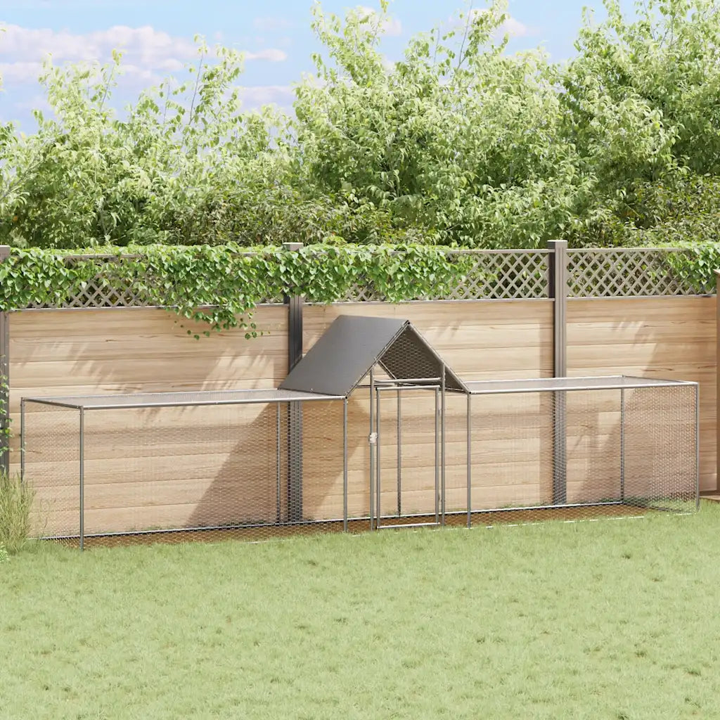 Chicken Coop 32.8'x6.6'x6.6'Galvanized Steel