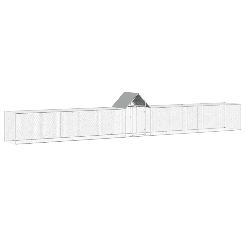 Chicken Coop 32.8'x6.6'x6.6'Galvanized Steel