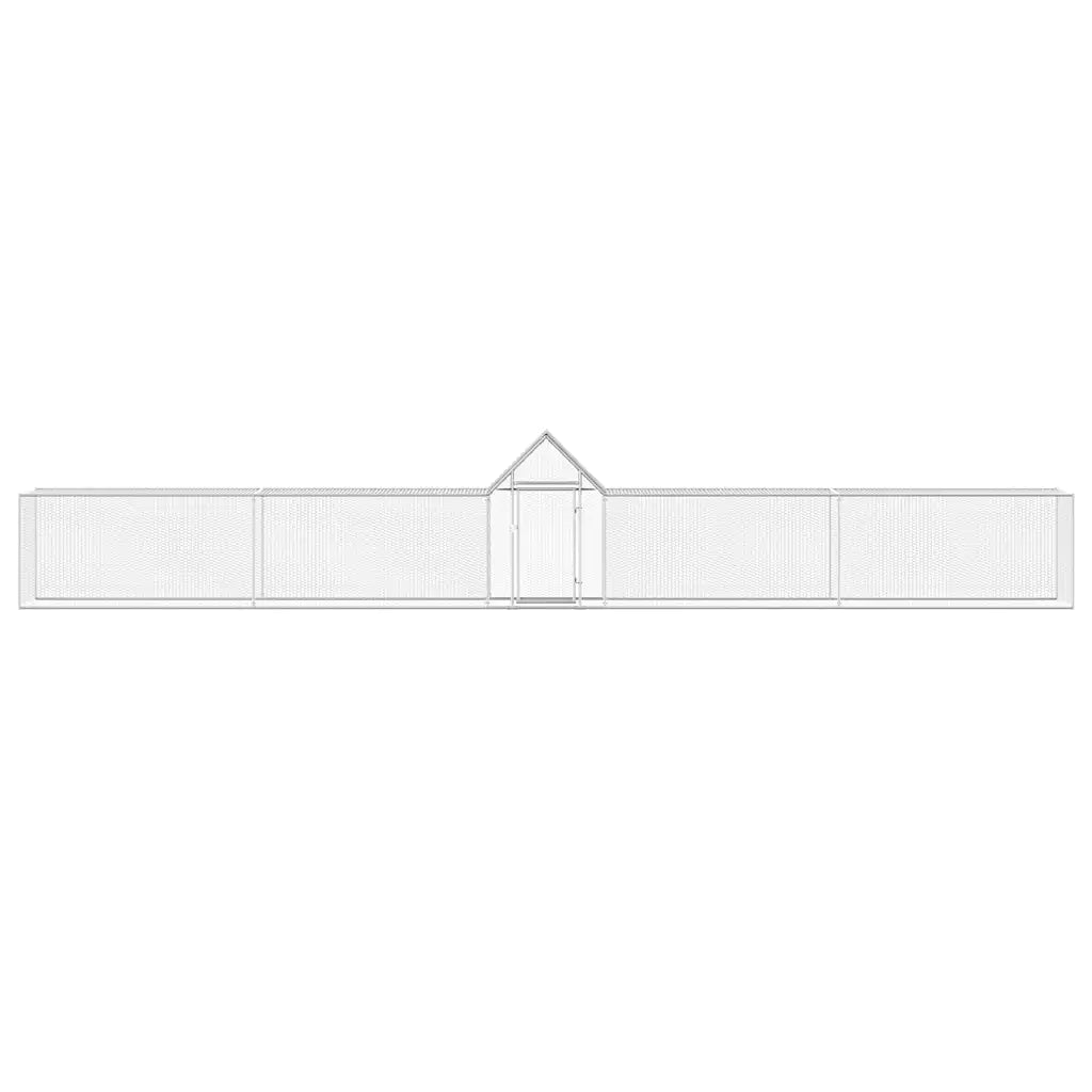 Chicken Coop 32.8'x6.6'x6.6'Galvanized Steel