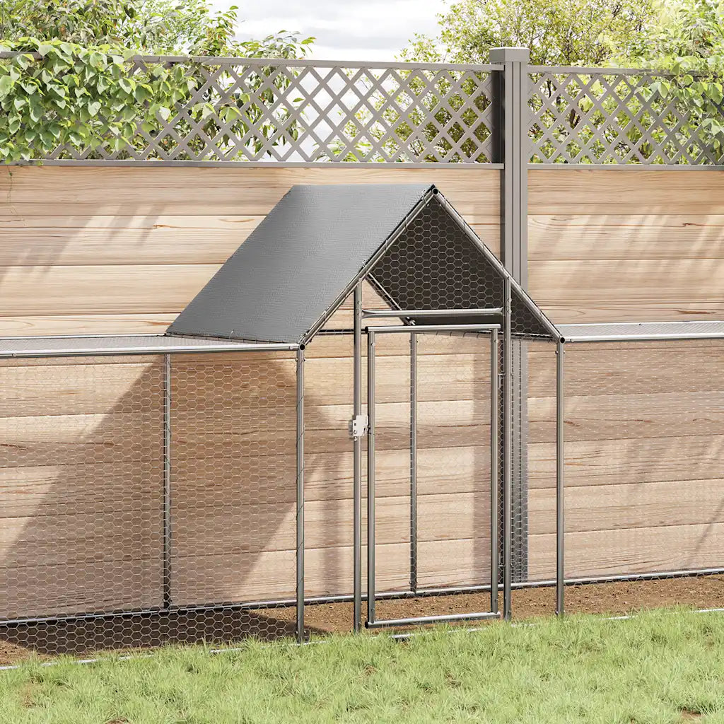 Chicken Coop 32.8'x6.6'x6.6'Galvanized Steel