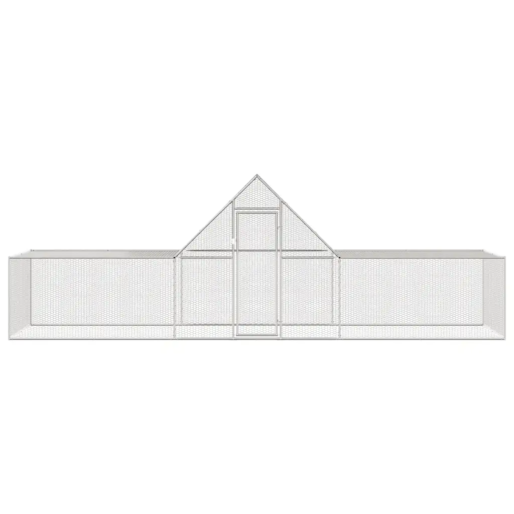 Chicken Coop 32.8'x6.6'x6.6'Galvanized Steel