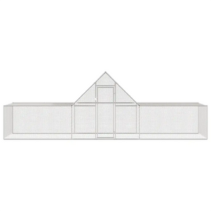 Chicken Coop 32.8'x6.6'x6.6'Galvanized Steel