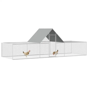 Chicken Coop 32.8'x6.6'x6.6'Galvanized Steel
