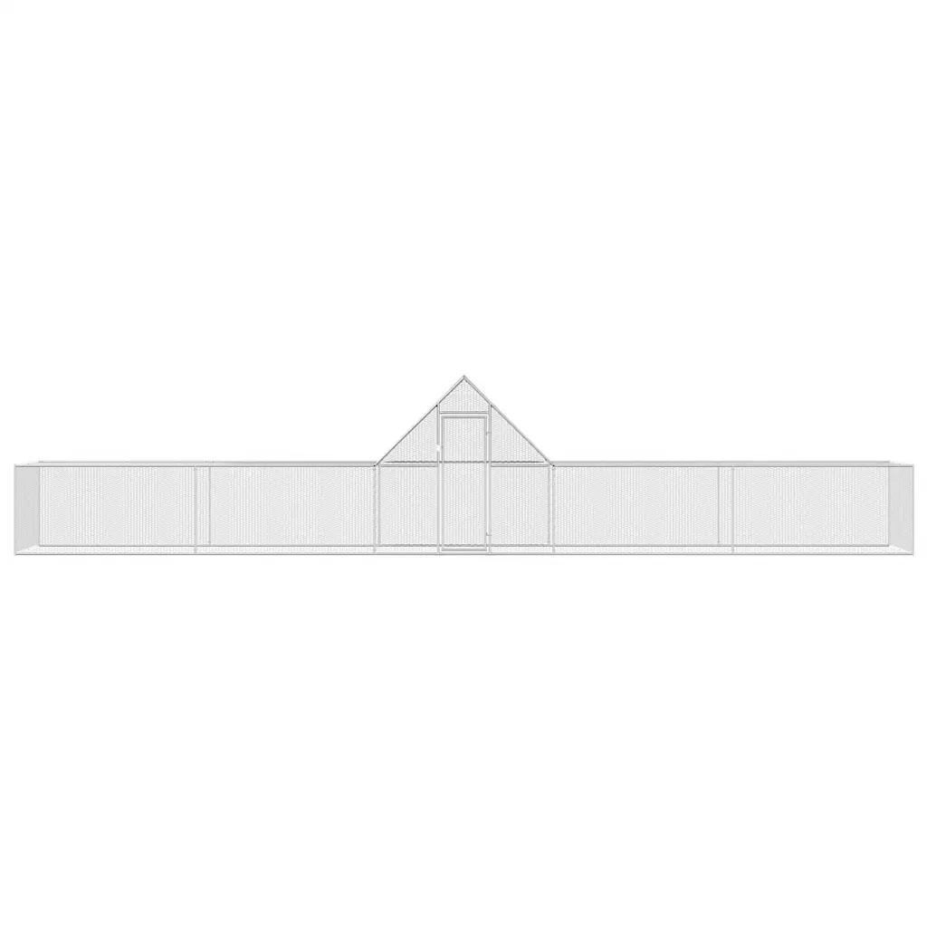 Chicken Coop 32.8'x6.6'x6.6'Galvanized Steel