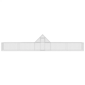Chicken Coop 32.8'x6.6'x6.6'Galvanized Steel