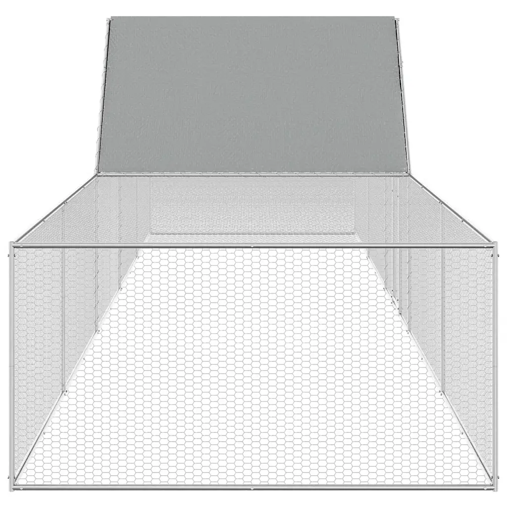 Chicken Coop 32.8'x6.6'x6.6'Galvanized Steel