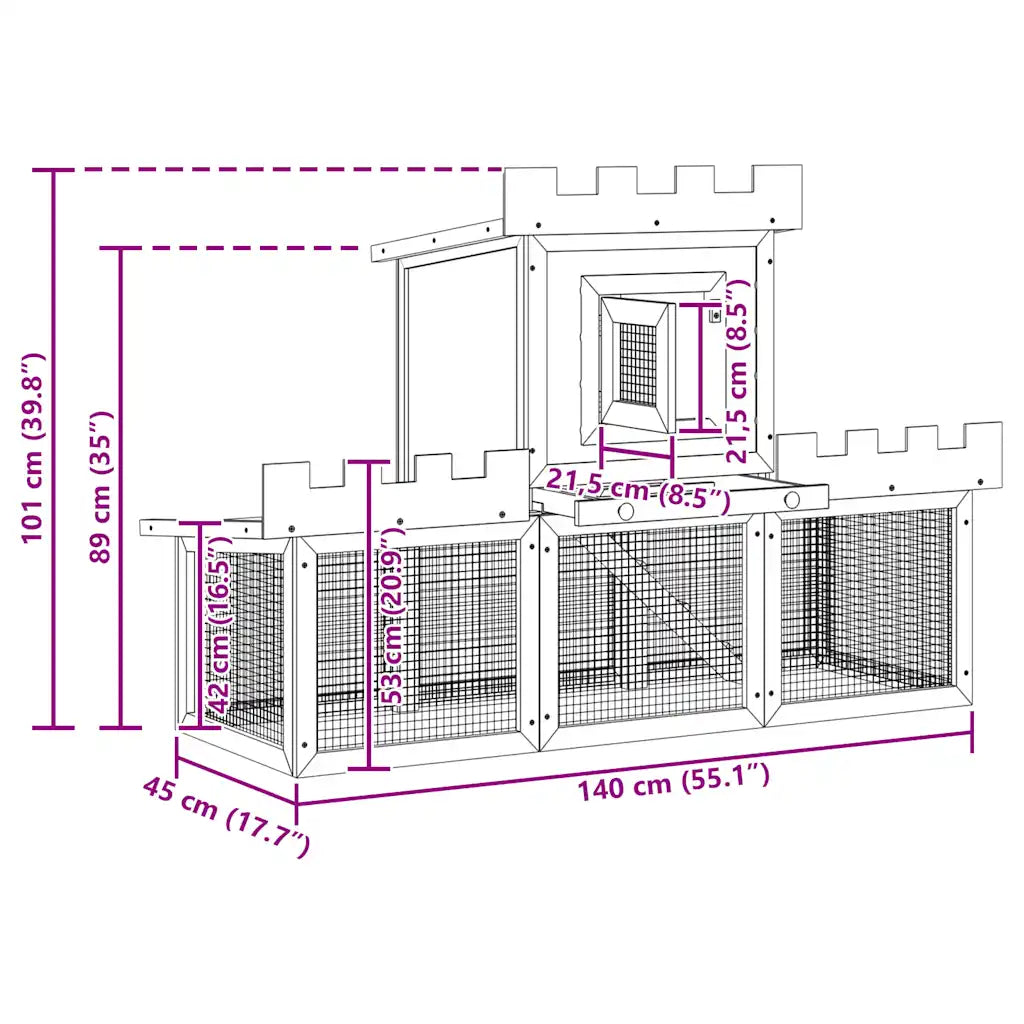 Outdoor  Rabbit Hutch House Pet Cage Single House