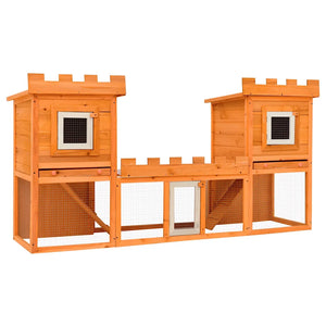 Outdoor  Rabbit Hutch House Pet Cage Double House