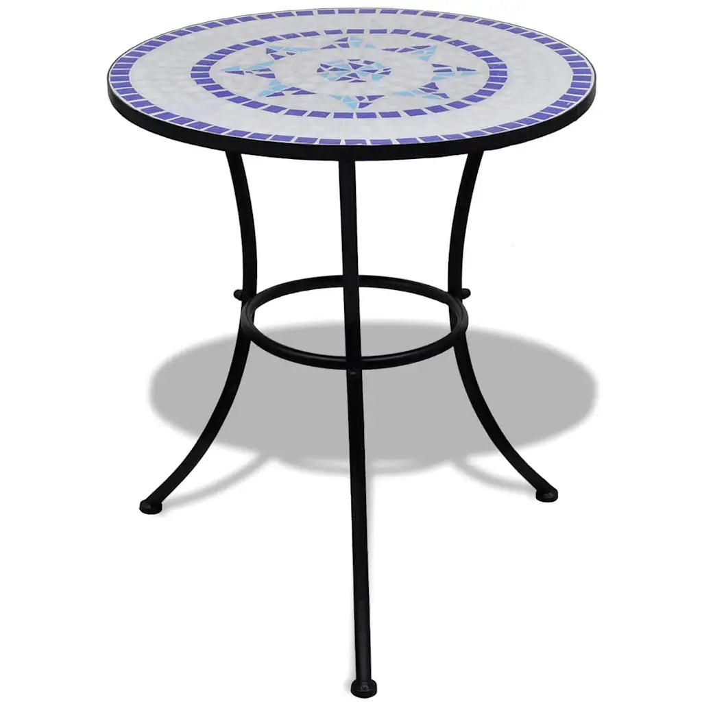3 Piece Bistro Set Ceramic Tile  and White