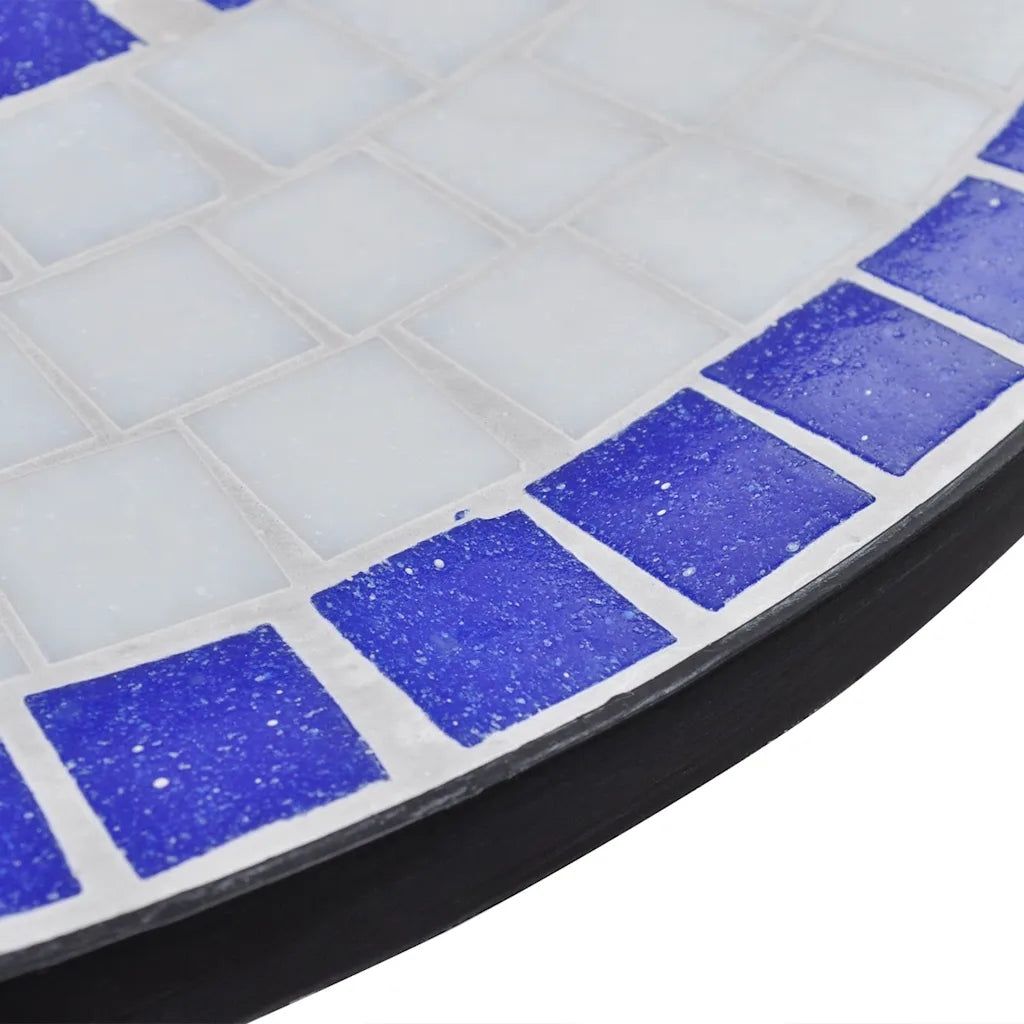3 Piece Bistro Set Ceramic Tile  and White