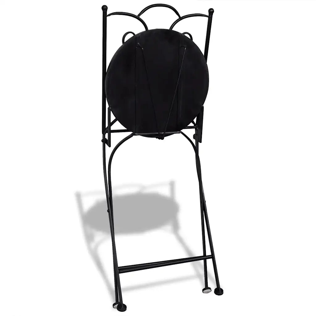 3 Piece Bistro Set Ceramic Tile  and White