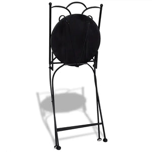 3 Piece Bistro Set Ceramic Tile  and White