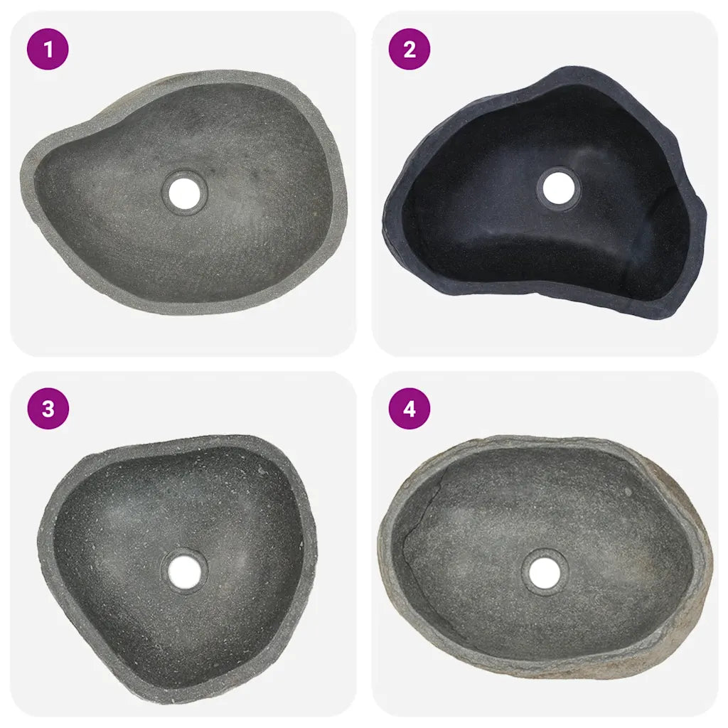 Basin River Stone Oval (14.6"-18.1")x(11.4"-14.2")