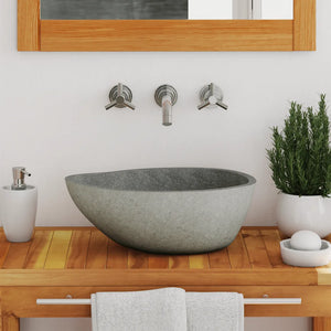 Basin River Stone Oval (14.6"-18.1")x(11.4"-14.2")