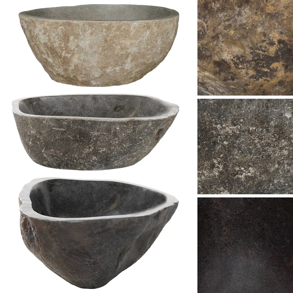 Basin River Stone Oval (14.6"-18.1")x(11.4"-14.2")